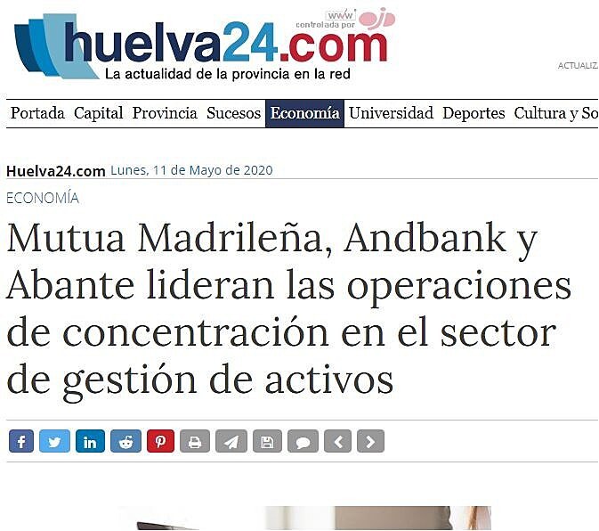 Mutua Madrilea, Andbank y Abante lideran las operaciones de concentracin en el sector de gestin de activos